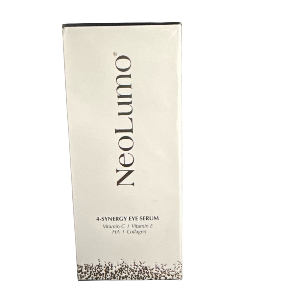 NEOLUMO 4-SYNERGY EYE SERUM-VITAMIN C & E+HA+COLLAGEN-1.0 fl oz/30 ml-NEW-SEALED